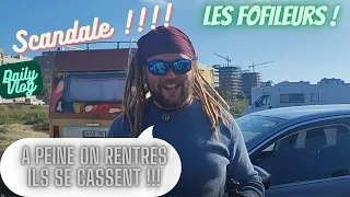 DVLOG  du 4/1/2023. A peine  ils reviennent, ON SE CASSE !!!!!!  FAMILLE NOMADE EN CAR AMENAGE