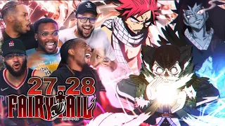 NATSU vs GAJEEL & FAIRY LAW! Fairy Tail Ep 27 & 28 Reaction!