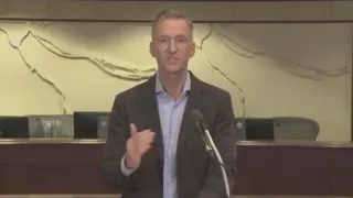 Portland Mayor Ted Wheeler holds briefing following riot at City Hall