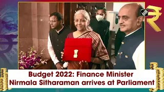 Budget 2022: Finance Minister Nirmala Sitharaman arrives at Parliament