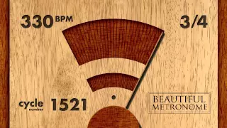 330 BPM 3/4 Wood Metronome HD