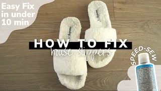 How to Fix Torn Slippers (easy) with Fabric Glue