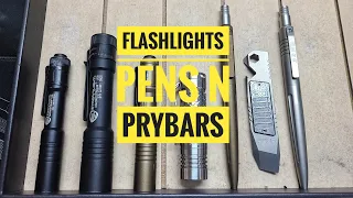 EDC Flashlights, Pens, and Prybars