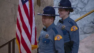Washington State Patrol: 118th Trooper Basic Training Class Receives Commission Cards