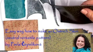 Ostrich skin pattern polymer clay tutorial