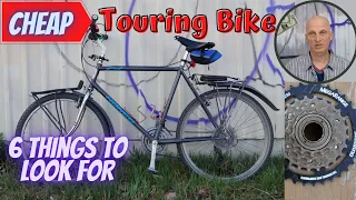 Touring Bike for cheap, 6 Things to look out for