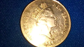 New Zealand 50 Cents Coin 1986