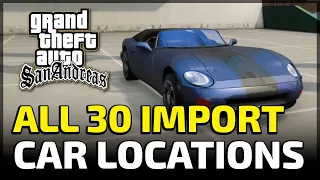 All 30 Import / Export Car Locations (GTA San Andreas Definitive Edition)