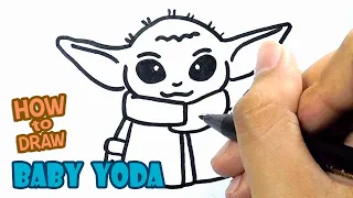 How to Draw Baby Yoda | Drawing Baby Yoda Step by Step