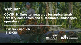 COVID19: On-site measures for agricultural/forestry companies and sustainable landscapes operators