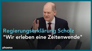 Regierungserklärung Bundeskanzler Scholz zum Russland-Ukraine-Krieg am 27.02.22