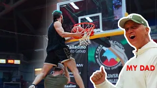 Jordan Kilganon dunks with a pro basketball player!