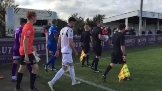 Players entrance of the Truro City vs Eastbourne Borough.