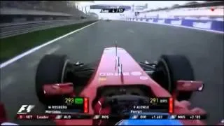 F1 Bahrain Grand Prix 2013 - Alonso Overtakes Rosberg But German Takes his Place Back