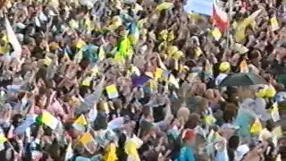 Jan Paweł II 1997 Częstochowa   przyjazd