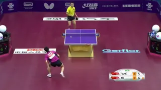 Xu Xin Amazing Table Tennis Back Shot