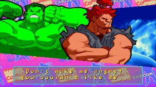 Marvel Super Heroes VS Street Fighter - Hulk/Akuma - Expert Difficulty Playthrough