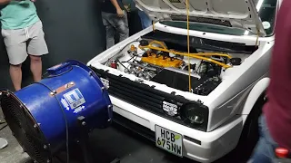 Vw golf 1 with ITB dyno pull. Strong af!