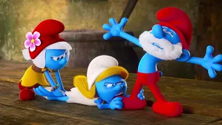 The Smurfs (2021) Papa Smurf Leaves the Nest (2023) switiching bodies scene