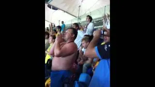 Kiew - EURO 2012 Ukraine - Sweden 2:1 ukrainian fan goes crazy (reaction,live) 11.06.2012