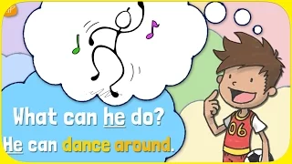 Learn Action Verbs for Kids | What Can S/He Do?