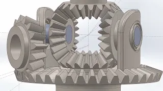 Differential Gear Mechanism Animation SolidWorks Motion Analysis How Differential Gear Mechansm Work