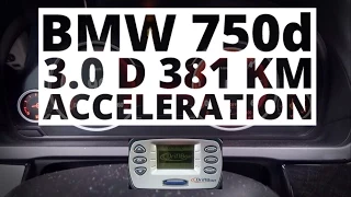 BMW 750d xDrive 381 hp (AT) - acceleration 0-100 km/h