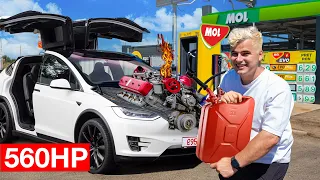 CUM AM PUS MOTOR PE BENZINA IN TESLA ?!