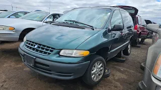 1996 Plymouth Voyager Rallye at U-Pull Salvage Yard in Minnesota