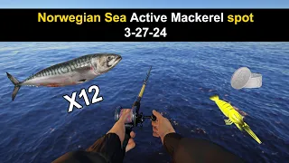 Russian Fishing 4,  Norwegian Sea Active Mackerel spot 3-27-24