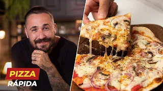 PIZZA DE FRIGIDEIRA FÁCIL DE FAZER | Léo Abreu