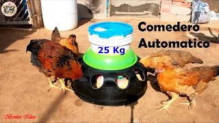 Como hacer COMEDERO para pollos y gallinas RECICLADO. | automatic chicken feeder.