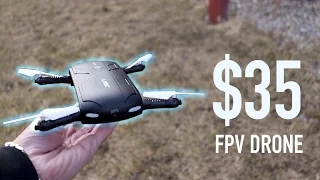 $35 Portable foldable drone with camera 2018 Review - 4K