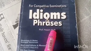 BEST BOOK FOR IDIOMS & PHRASES/CSS,PMS,NTS,FPSC,PPSC,ETEA,KPSC,SPSC