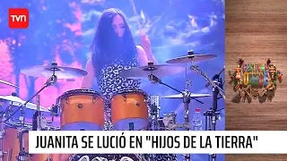 Juanita Parra se lució en la batería al ritmo de "Hijos de la tierra"  | Olmué 2020