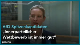 Bundestagswahl 2021: Alice Weidel und Tino Chrupalla zu ihrer Bewerbung als Spitzen-Duo der AfD