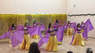 Bellydance с платком, Новогодний концерт Школы "Тальяна", декабрь 2019