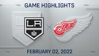 NHL Highlights | Kings vs. Red Wings - Feb. 2, 2022