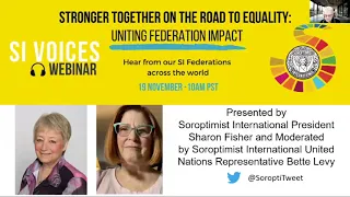 SI Voices Webinar 6: Stronger Together on the Road to Equality - Uniting Federation Impact