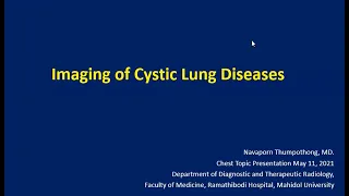 Imaging of Cystic Lung Diseases