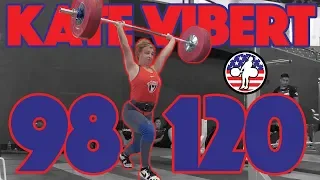 Kate Vibert Heavy Training (98kg Snatch + 120kg C&J + 135kg FS) - 2018 Junior Worlds [4k 60]