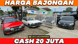 CASH 20 JUTA MOBIL BEKAS MURAH HARGA BAJONGAN SHOWROOM SOBON AUTO STARLET CAMRY SPLASH LIVINA SECOND