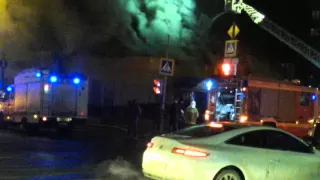 Пожар в кафе "Сюзанна" на Нагорной ул. 25 стр. 1 25.12.2015