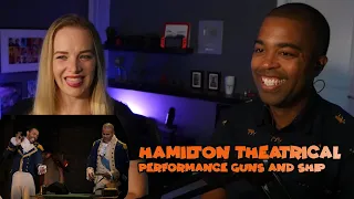 Couple React to Hamilton theatrical performance - Guns and Ships - Jane and JV BLIND REACTION 🎵