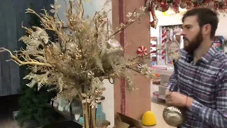 How to Create an Elegant Christmas Centerpiece Topiary (Older Video: Weird Camera Angle)