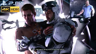 Iron Man Saves Captain America In Space & THOR Saves Them Both Scene & Gameplay - MARVEL'S AVENGERS