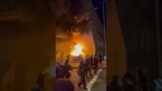 Portland Protesters Light Dumpster Fire on Anniversary of George Floyd's Death