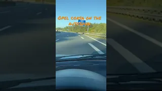 Opel corsa on the autobahn=slow