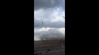 Long, Lanky Lasso Of A Tornado Leaps Across Iowa Landscape