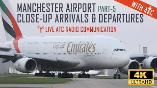 Manchester Airport with Live ATC: 36 Planes in ONE hour, Emirates A380, Qatar 777 and more!
